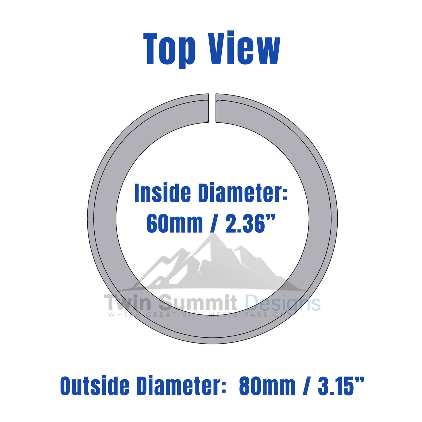 Reducer Shim 80mm-65mm STL FILE