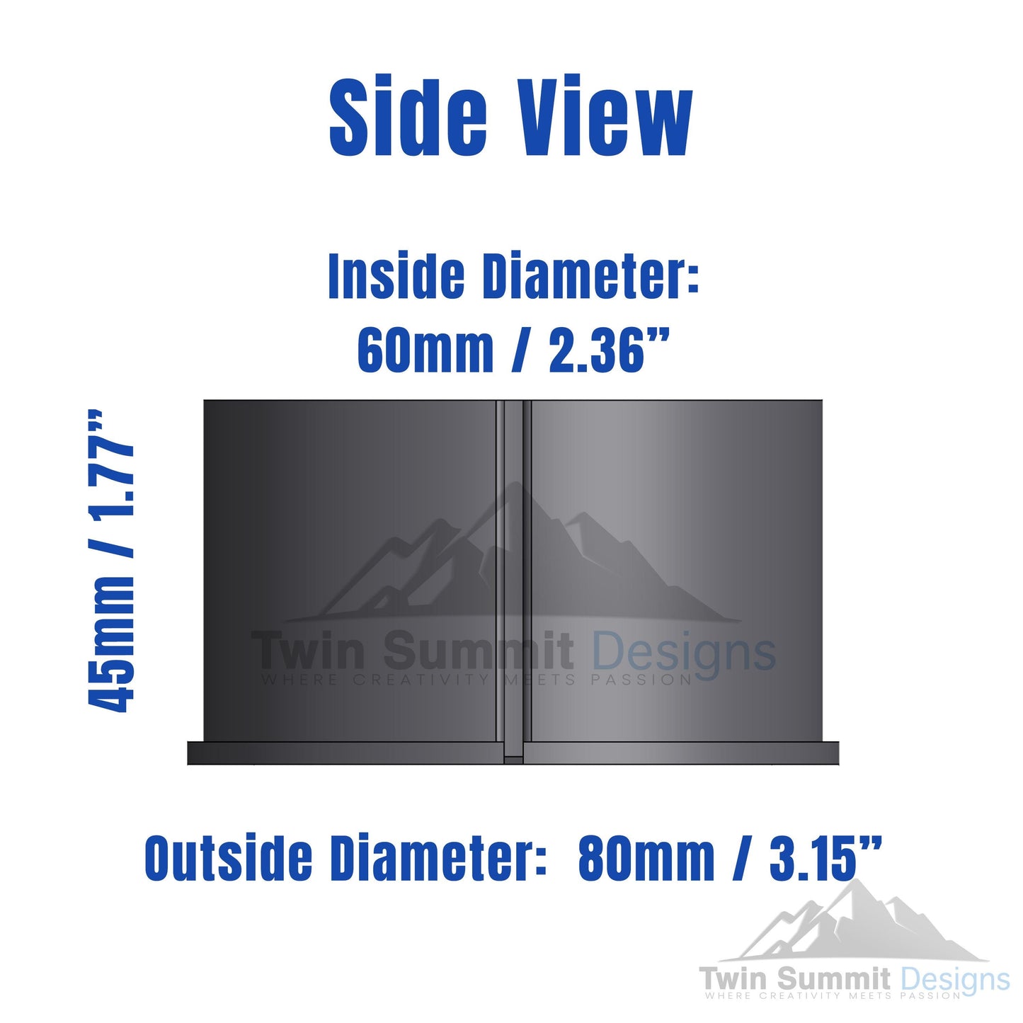 Reducer Shim 80mm-65mm STL FILE