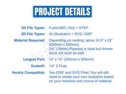 Corner Clamp Jig CNC Router and Laser Files, Cabinet Squares, Multiple Size Corner Clamp Jigs, Fusion 360 SVG DXF step and illustrator files