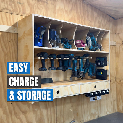 Drill Charging & Storage Station - Easy DIY Build Plans